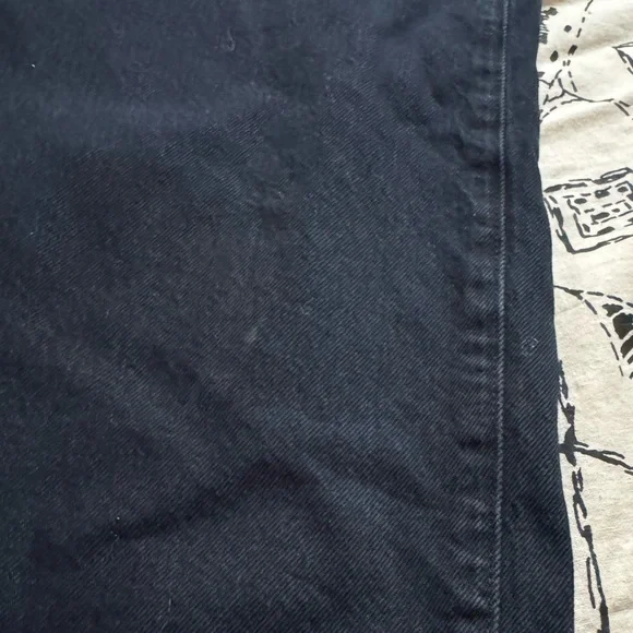 NWT Agolde Ellis Wide Leg Jeans in Crushed Black Size 24 - Picture 9 of 10